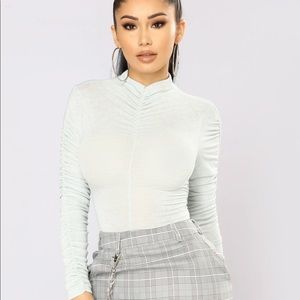 Runched all over top